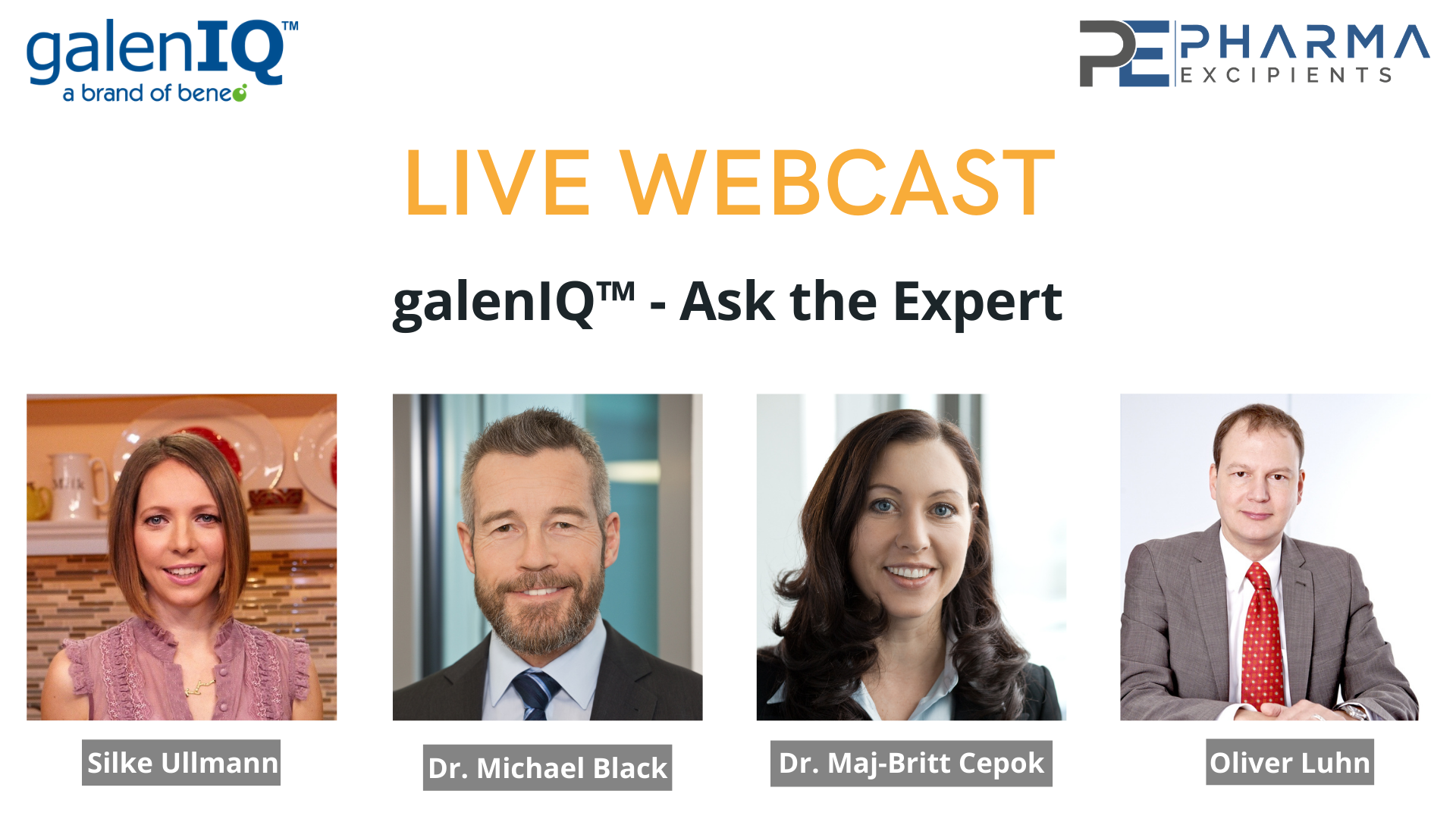 galenIQ™ – Ask the expert!- webinar teaser
